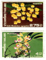 T+ Thailand 1974 Mi 731 733 Orchideen - Tailandia
