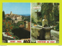 06 SAINT PAUL DE VENCE N°13115 Vue Générale La Fontaine Au CHAT Serviettes étendues - Saint-Paul
