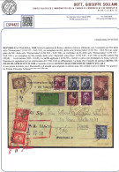 1948 - Lettera Da Roma Per Genova Affrancata Valori Democratica E Imperiale - 1946-60: Marcofilia