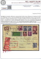 1948 - Lettera Da Roma Per Genova Affrancata Valori Democratica E Imperiale - 1946-60: Storia Postale