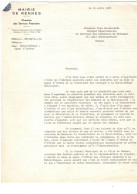 Lettre Autographiée Originale Henri Fréville Député-Maire De Rennes 1965 - Zonder Classificatie