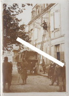 CASTELSARRASIN 1913 Photo Originale Installation Du Télégraphe Par Les Soldats Du Génie Hôtel Des Postes Pl Du Progrès - Lieux