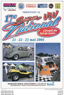 Programme Du 17 éme  Super VW National 2004 à Thenay - Programme