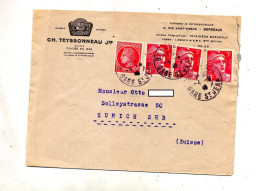 Lettre Cachet Bordeaux Sur Ceres Gandon - Manual Postmarks