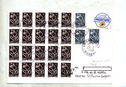 Lettre Cachet Santilly Sur Lamouche + Annulation - Manual Postmarks
