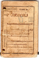 1876  LIVRET MILITAIRE  Au Nom De FRANCOIS  Classe 1876 Garnison De La Place De PARIS Fort De BICËTRE - Historische Dokumente