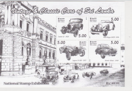 Sri Lanka 2011 Classic Cars   MS*** - Sri Lanka (Ceilán) (1948-...)
