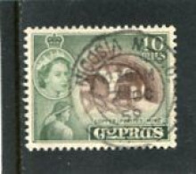 CYPRUS - 1955  10m  DEFINITIVE  FINE USED - Chipre (...-1960)