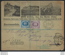 1877 San Marino Lettera 10c. Azzurro/ 40c. Lilla Scuro Sassone N. 3A+7 - Other & Unclassified