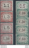1897 San Marino Cifre In Bruno 9v. MNH Sassone N. Tx 1/9 - Altri & Non Classificati