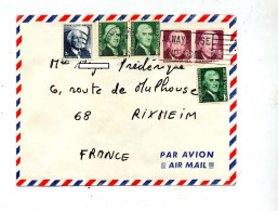 Lettre Flamme Postal Service Sur Président + Annulation - Marcofilia