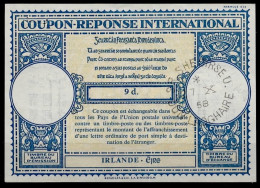 IRLANDE IRELAND ÉIRE  Lo16n 9d.  International Reply Coupon Reponse Antwortschein IRC IAS O DUN SHE OIRSEU DUN LAOGHAIRE - Postal Stationery