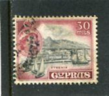 CYPRUS - 1955  30m  DEFINITIVE  FINE USED - Cipro (...-1960)