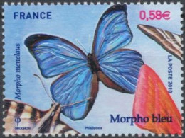2010 - 4497 - Série Nature (XXIV) - Les Papillons - Morpho Bleu - Ungebraucht