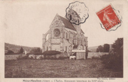 Mezy Moulins Eglise Monument Historique Edit Vve Simon Cachet Train Convoyeur Chateau Thierry Romilly - Other & Unclassified