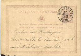 Carte-correspondance N° 28 écrite De Bruxelles Vers Bruxelles - Cartes-lettres