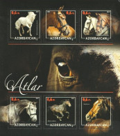 Azerbajan 2017, Animals, Horses, 6val In Block - Azerbeidzjan