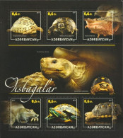 Azerbajan 2017, Animals, Turtle, 6val In Block - Aserbaidschan