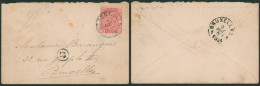 émission 1883 - N°38 Sur Petite Enveloppe Obl Simple Cercle "Herenthals" > Bruxelles - 1883 Léopold II