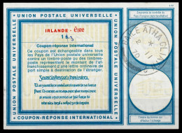 IRLANDE IRELAND ÉIRE  Vi19  (1s.) 3(d.) On 1s. International Reply Coupon Reponse Antwortschein IRC IAS O B.A.C. 02.11.7 - Postal Stationery