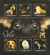 Azerbajan 2017, Animals, Dogs II, 6val In Block - Honden