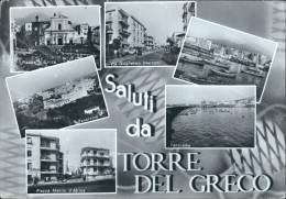 Cr431 Cartolina Saluti Da Torre Del Greco Provincia Di Napoli Campania - Napoli (Napels)