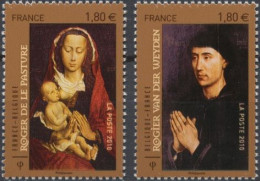 2010 - 4525 - 4526 - Série Artistique - Les Primitifs Flamands - Tableaux Du Peintre Rogier Van Der Weyden - La Vierge.. - Neufs