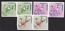 ● Republica DOMINICANA 1957 ֍ Olimpiadi Aereo ● N.° 108 / 110 ** ● Varietà : NON DENTELLATI ● Imperforated ️● L 1815 ● - República Dominicana
