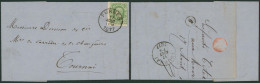 émission 1869 - N°30 Sur LAC Obl Simple Cercle "Furnes" (1877, Manusc. Chateau St-flore Aux Moeres) > Tournai - 1869-1883 Leopoldo II