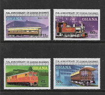 GHANA 1978TRAINS YVERT N°638/641 NEUF MNH** - Trains