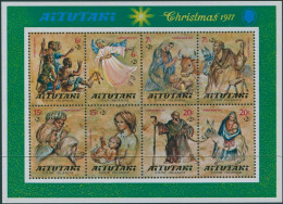 Aitutaki 1977 SG247 Children Christmas Fund MS MNH - Cookeilanden