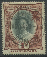 Tonga 1922 SG63 1/- Queen Salote #1 FU - Tonga (1970-...)