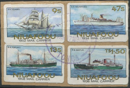 Niuafo'ou 1985 SG56A-59A Mail Ships Set #1 FU - Tonga (1970-...)