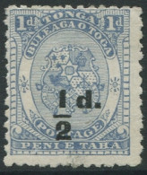 Tonga 1893 SG19 ½d On 1d Coat Of Arms MNG - Tonga (1970-...)