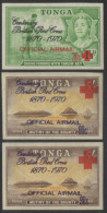 Tonga Official 1970 SGO55-O57 Airmail Red Cross Set MNH - Tonga (1970-...)