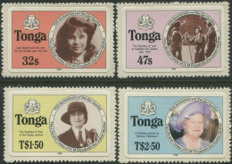 Tonga 1985 SG915A-918A Life And Times Of Queen Mother Die-cut Set MNH - Tonga (1970-...)