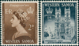 Samoa 1953 SG229-230 QEII Coronation Set MNH - Samoa