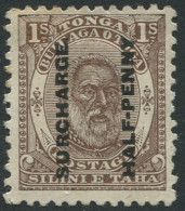 Tonga 1894 SG22 ½d On 1/- Brown King George I MLH - Tonga (1970-...)