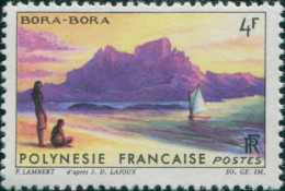 French Polynesia 1964 Sc#212,SG39 4f Landscape Bora-Bora MNH - Andere & Zonder Classificatie