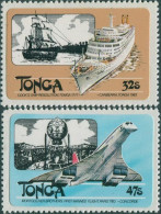 Tonga 1983 SG835-836 Sea And Air Transport Second Print MNH - Tonga (1970-...)