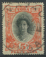 Tonga 1921 SG60 5d Queen Salote #1 FU - Tonga (1970-...)