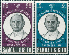 Samoa 1970 SG358-359 Pope Paul VI Set MNH - Samoa (Staat)