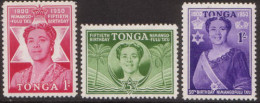 Tonga 1950 SG92-94 50th Birthday Of Queen Salote Set MH - Tonga (1970-...)
