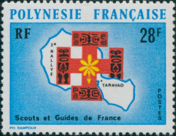 French Polynesia 1971 Sc#272,SG152 28f Scouts And Guides Rally MNH - Altri & Non Classificati
