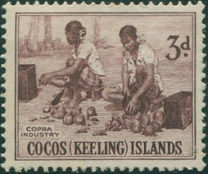 Cocos Islands 1963 SG1 3d Copra Industry MNH - Isole Cocos (Keeling)