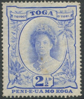 Tonga 1934 SG59 2½d Queen Salote Tone Spot MLH - Tonga (1970-...)