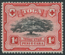 Tonga 1942 SG75a 1d Ovava Tree Wmk Mult Script CA LOPPED BRANCH #1 MLH - Tonga (1970-...)