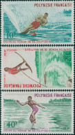 French Polynesia 1971 Sc#267-269,SG142-144 Water-skiing Set MNH - Other & Unclassified