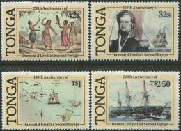 Tonga 1987 SG962-965 Dumont D'Urville's Second Voyage Set MNH - Tonga (1970-...)