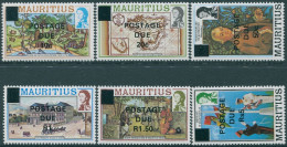 Mauritius Due 1982 SGD14-D19 Postage Dues Set MNH - Mauritius (1968-...)